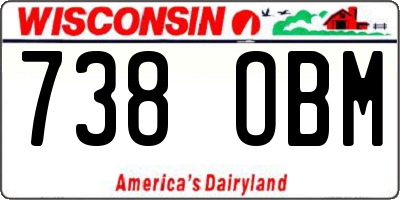 WI license plate 738OBM