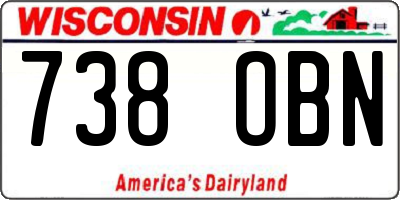 WI license plate 738OBN