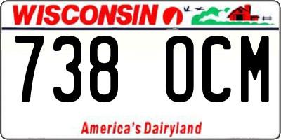 WI license plate 738OCM