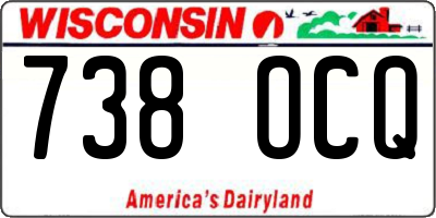 WI license plate 738OCQ