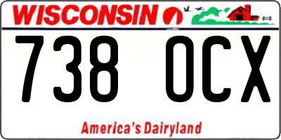 WI license plate 738OCX