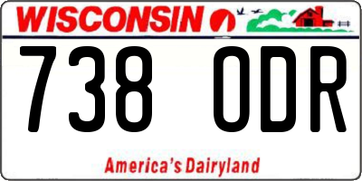 WI license plate 738ODR