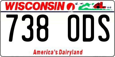 WI license plate 738ODS