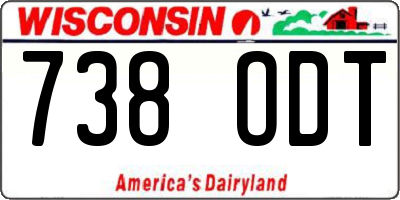 WI license plate 738ODT