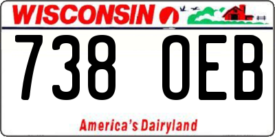 WI license plate 738OEB