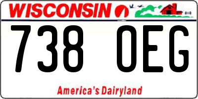 WI license plate 738OEG