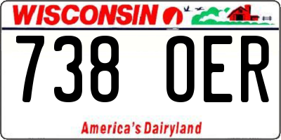 WI license plate 738OER