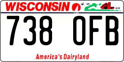 WI license plate 738OFB