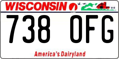 WI license plate 738OFG