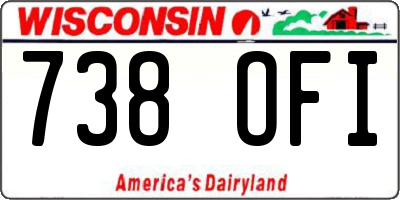 WI license plate 738OFI