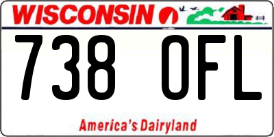 WI license plate 738OFL
