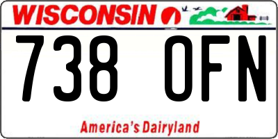 WI license plate 738OFN