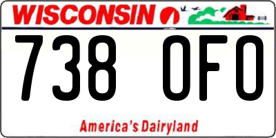 WI license plate 738OFO