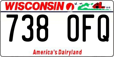 WI license plate 738OFQ
