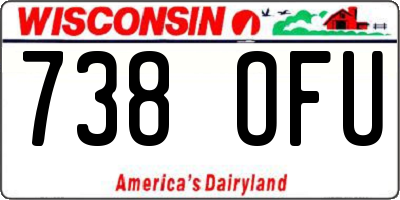 WI license plate 738OFU