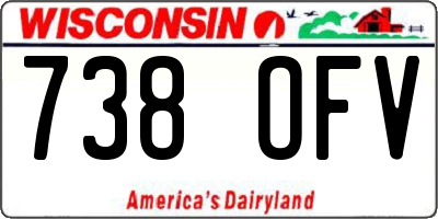 WI license plate 738OFV