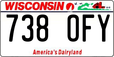 WI license plate 738OFY