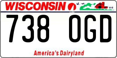 WI license plate 738OGD