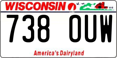 WI license plate 738OUW