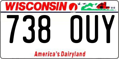 WI license plate 738OUY