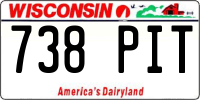 WI license plate 738PIT