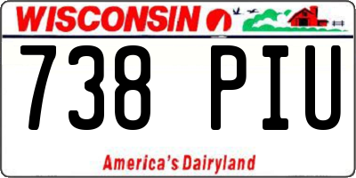 WI license plate 738PIU