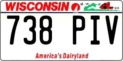 WI license plate 738PIV