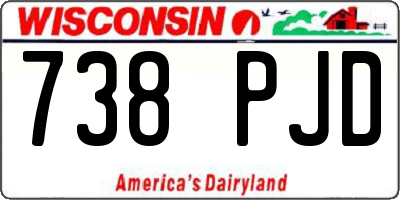 WI license plate 738PJD