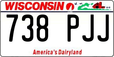 WI license plate 738PJJ