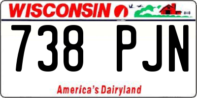 WI license plate 738PJN