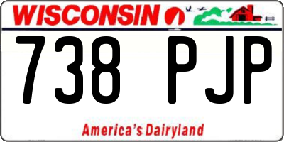 WI license plate 738PJP