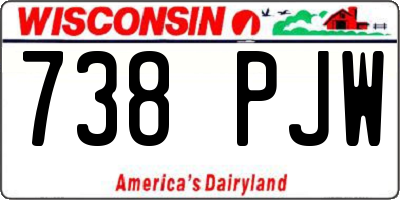 WI license plate 738PJW