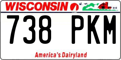 WI license plate 738PKM