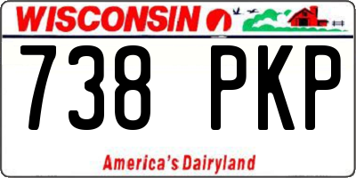 WI license plate 738PKP