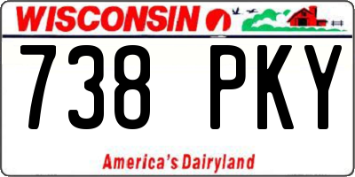 WI license plate 738PKY