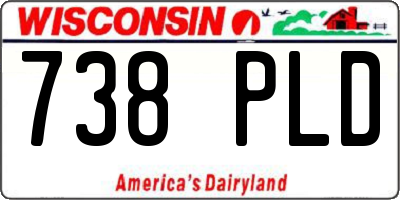 WI license plate 738PLD