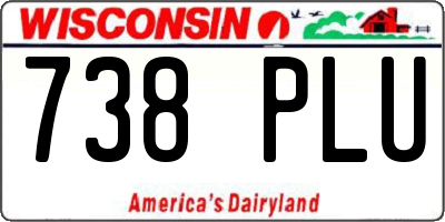 WI license plate 738PLU
