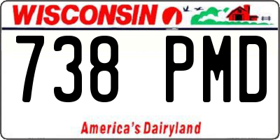 WI license plate 738PMD