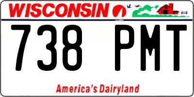 WI license plate 738PMT