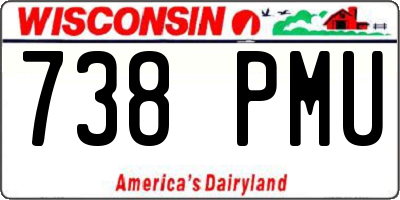 WI license plate 738PMU