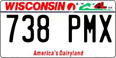 WI license plate 738PMX