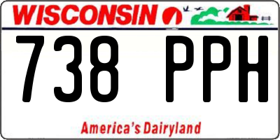 WI license plate 738PPH