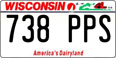 WI license plate 738PPS