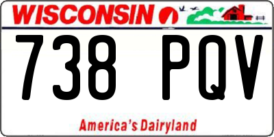 WI license plate 738PQV