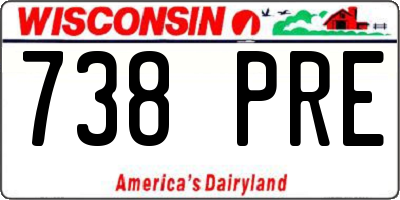 WI license plate 738PRE
