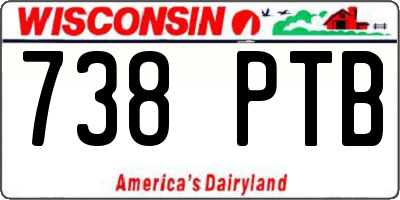 WI license plate 738PTB