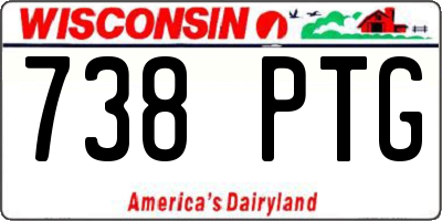 WI license plate 738PTG