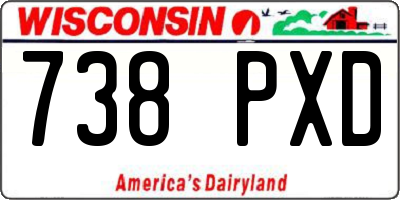 WI license plate 738PXD