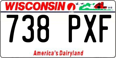 WI license plate 738PXF