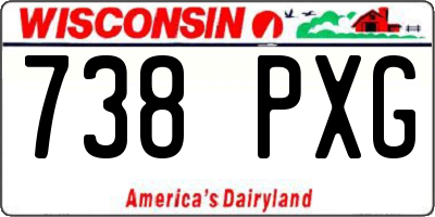 WI license plate 738PXG